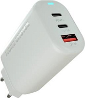 MORE CHOICE (4610196409639) NC79 1USB+2Type-C 3.0A PD 65W быстрая зарядка White СЗУ MORE CHOICE (4610196409639) NC79 1USB+2Type-C 3.0A PD 65W быстрая 