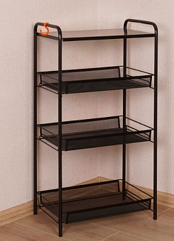 ЗМИ Этажерка "Ладья 34С" (LADYA 34С storage rack), черный Э558 Ч Этажерка