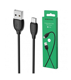 BOROFONE (6931474701770) BX19 USB-microUSB 2.4A 1м черный Кабель