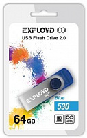 EXPLOYD 64GB 530 синий [EX064GB530-Bl] USB флэш-накопитель