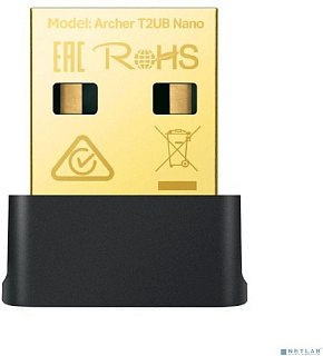 TP-LINK Archer T2UB Nano AC600 Ультракомпактный двухдиапазонный Wi-Fi USB-адаптер Bluetooth 4.2