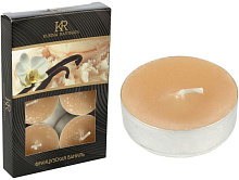 KUKINA RAFFINATA Свеча ароматическая чайная малая 6 шт. Французская ваниль (арт.202812) (007913)