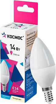 КОСМОС LkecLED14wCNE1430 14W/E14/3000K Лампа светодиодная