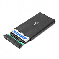 GEMBIRD (13045) EE2-U2S-5 внешний корпус 2.5, черный, USB 2.0, SATA, металл корпус для жёстких дисков