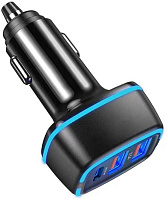 AVS UC-742 USB 3 порта (USB QC 3.0 + PD Type C) Автомобильное зарядное устройство