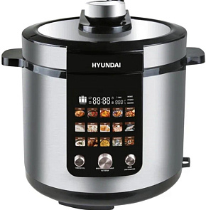 HYUNDAI Мультиварка-скороварка HYMC-2402 6л 1200Вт серебристый/черный Мультиварка-скороварка