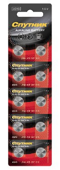 СПУТНИК AG13/10B ALKALINE BATTERY Элементы питания СПУТНИК AG13/10B ALKALINE BATTERY
