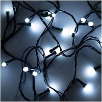 FUNRAY "Минишарики", SE-MINI-110W, 10М, 100LED, хол.белый,темно-зел.шн 0,7м, контр LED гирлянда