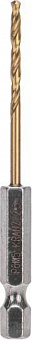 KRANZ (KR-91-5501) Сверло по металлу, 2,5мм, Р6М5, ТИТАН, шестигранный хвостовик (1 шт. в упаковке) DIN 338 Сверло