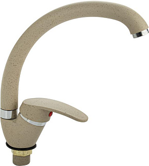 САНАКС 13083 Смеситель для кухни, шаровый, боковой, поворотный излив, цвет БЕЖЕВЫЙ КАМЕНЬ Смесители