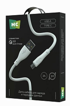 MORE CHOICE (4620202553003) K60a USB 3.0A для Type-C - 1 м , белый Кабель