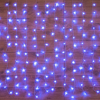 NEON-NIGHT (235-053) ДОЖДЬ (занавес) 2,5X2 м, прозрачный ПВХ, 300 LED СИНИЕ IP20, не соединяются Лента светодиодная