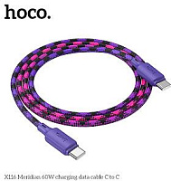 HOCO (6942007650854) X116aa USB 3.0A 60W для Type-C Type-C 1м , Gradient Purple Кабель