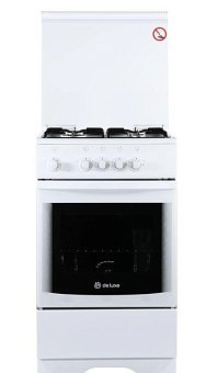 DE LUXE 5040.37 г (кр) белый Плита газовая
