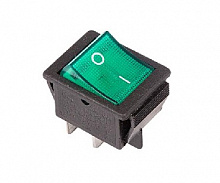REXANT (36-2332) выключатель клавишный (RWB-502, SC-767, IRS-201-1) зеленый (50)