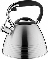 LEONORD Чайник, MODERN, объем: 3 л, из нержавеющей стали, со свистком, матовый, ручка с soft-touch (106718) Чайник