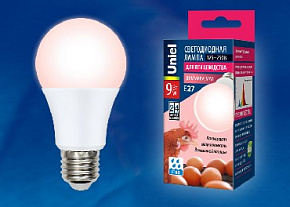 UNIEL (UL-00003189) для птиц LED-A60-9W/SCEP/E27/FR/DIM IP65 PLO65WH Лампа декоративная светодиодная