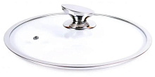 TIMA Крышка стекл. с метал/обод + овальная ручка НЖС 22 см низ. 5522 Крышка стекл. с метал/обод + овальная ручка НЖС низкая