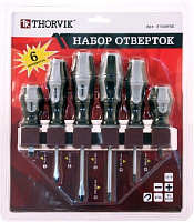 THORVIK SDS06BC стержневых на держателе, 6 предметов Набор отверток
