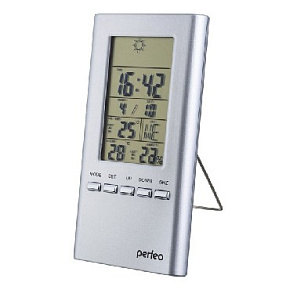 PERFEO (PF_A4603) METEO - PF-S3331F серебряный Часы-метеостанция