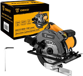 DEKO DKCS1800-190 Laser 1800Вт, 190мм диск, лазерный указатель 083-1011 Дисковая (циркулярная) пила