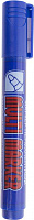 CROWN (08-8602) Маркер перманентный Multi Marker 3мм, синий, пулевидный Маркер