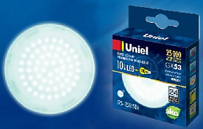 UNIEL (UL-00003721) LED-GX53-10W/NW/GX53/FR PLZ01WH матовая Белый свет 4000K