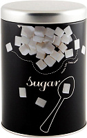 MALLONY Банка с крышкой металлическая, круглая, объем 900 мл, дизайн Сахар (008617) Банка с крышкой металлическая