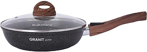 KUKMARA сго263а а/пр литая 26см съемн/руч стекл/кр Granit ultra original Сковорода