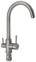 MAGNUS 91114 Смеситель кухонный С-образный гусак , шаровый , с двойным выпуском воды для фильтра, из Смеситель кухонный