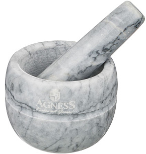 AGNESS 925-107 серая Ступка