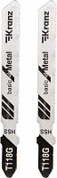 KRANZ (KR-92-0315) Пилка для электролобзика по металлу T118G 76 мм 25 зубьев на дюйм 0,9-1,2 мм (2 шт./уп.) Пилка