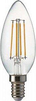 ECOLA N4QV70ELC candle LED Premium 7W/E14/4000K 360° filament нейтральный белый Лампа светодиодная