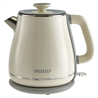 DELTA LUX DE-1019 beige (1,8 л, металл/пластик) Чайник электрический