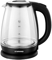 STARWIND Чайник электрический SKG1055 1.8л. 1800Вт черный (корпус: стекло)