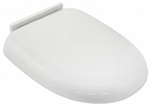 САНАКС P07 Крышка для унитаза белая пластиковая с микролифтом, заоваленная Сиденье с крышкой для унитаза